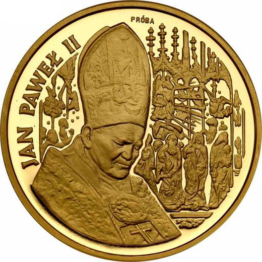 Reverso Pruebas 200000 eslotis 1991 MW ET "JuanPablo II" Oro - valor de la moneda de oro - Polonia, República moderna