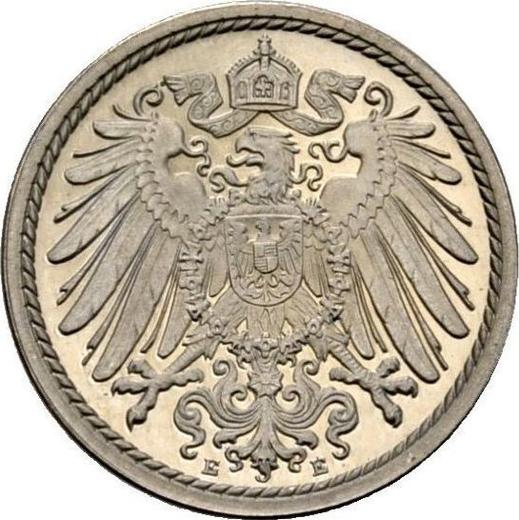Reverso 5 Pfennige 1915 E "Tipo 1890-1915" - valor de la moneda  - Alemania, Imperio alemán