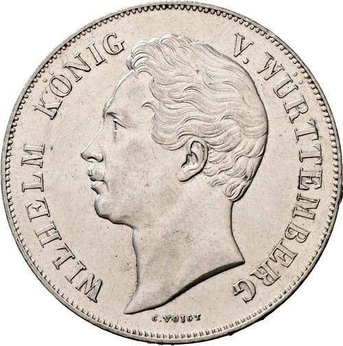 Awers monety - 2 guldeny 1856 - cena srebrnej monety - Wirtembergia, Wilhelm I
