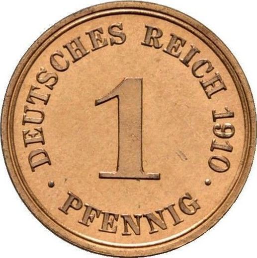 Obverse 1 Pfennig 1910 G "Type 1890-1916" -  Coin Value - Germany, German Empire