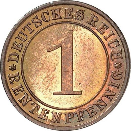 Аверс монеты - 1 рентенпфенниг 1924 года A - цена  монеты - Германия, Bеймарская республика