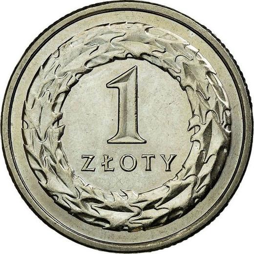 Revers 1 Zloty 2013 MW - Münze Wert - Polen, III Republik Polen nach Stückelung