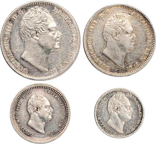 Аверс монеты - Набор монет 1832 года "Монди" - цена серебряной монеты - Великобритания, Вильгельм IV