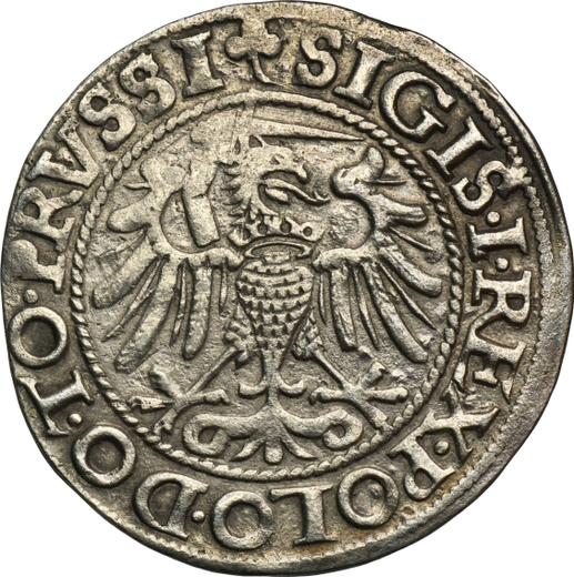 Реверс монеты - 1 грош 1540 года "Эльблонг" - цена серебряной монеты - Польша, Сигизмунд I Старый