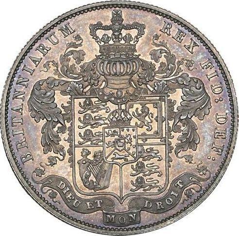 Reverso Media corona 1826 - valor de la moneda de plata - Gran Bretaña, Jorge IV