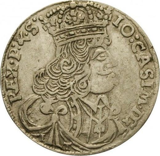 Аверс монеты - Орт (18 грошей) 1658 года IT SCH - цена серебряной монеты - Польша, Ян II Казимир