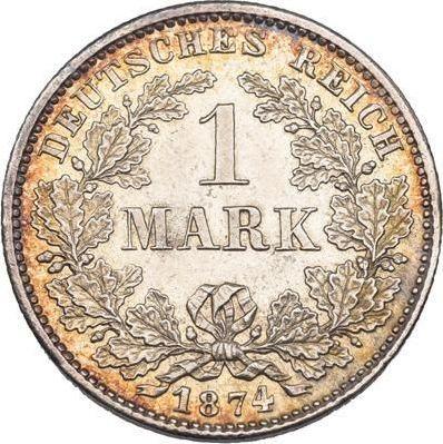 Аверс монеты - 1 марка 1874 года D "Тип 1873-1887" - цена серебряной монеты - Германия, Германская Империя