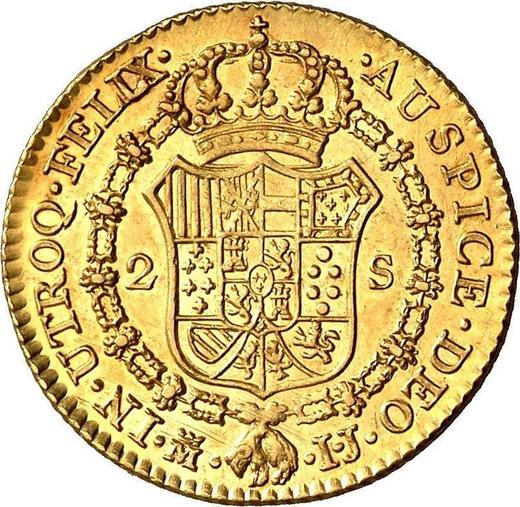 Reverse 2 Escudos 1812 M IJ - Gold Coin Value - Spain, Ferdinand VII