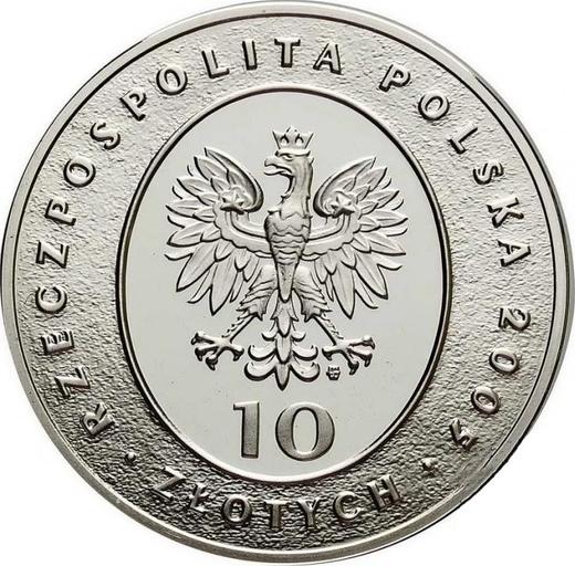 Аверс монеты - 10 злотых 2005 года MW EO "500 лет со дня рождения Николая Рея" - цена серебряной монеты - Польша, III Республика после деноминации