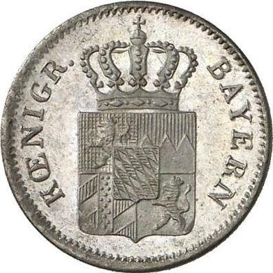 Awers monety - 1 krajcar 1844 - cena srebrnej monety - Bawaria, Ludwik I