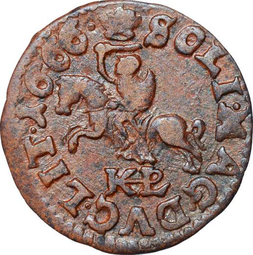 Reverso Szeląg 1666 TLB "Boratynka lituana" Inscripción HKPL - valor de la moneda  - Polonia, Juan II Casimiro