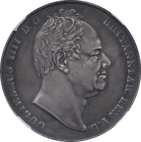 Аверс монеты - Пробная 1 крона без года (1830) - цена серебряной монеты - Великобритания, Вильгельм IV