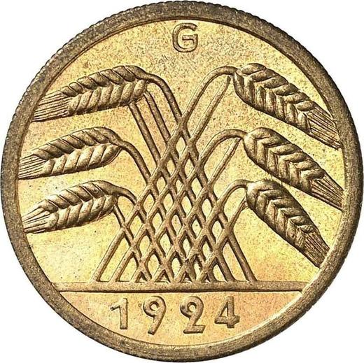 Reverso 50 Rentenpfennigs 1924 G - valor de la moneda  - Alemania, República de Weimar