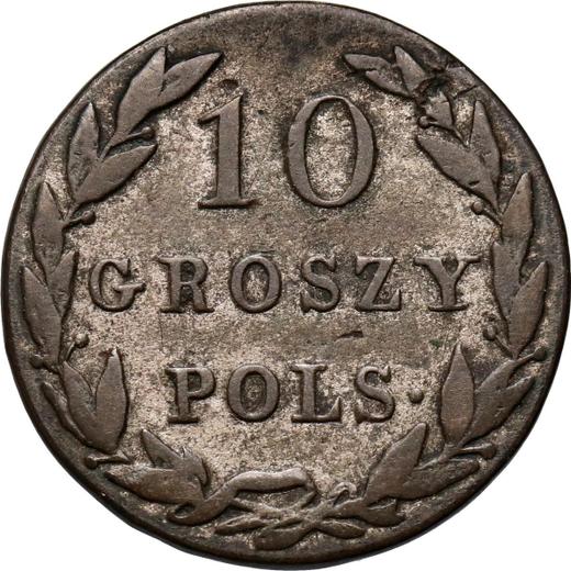 Reverso 10 groszy 1825 IB - valor de la moneda de plata - Polonia, Zarato de Polonia