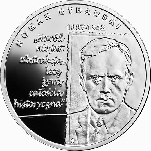 Reverso 10 eslotis 2019 "Roman Rybarski" - valor de la moneda de plata - Polonia, República moderna