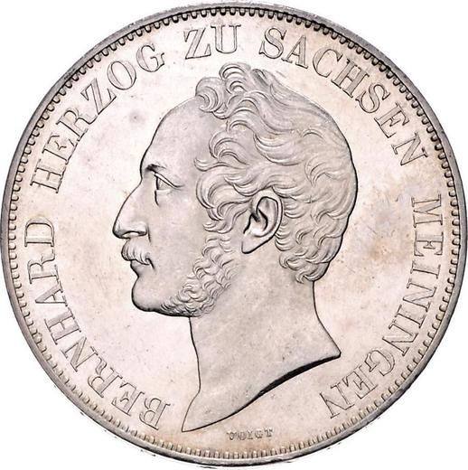 Аверс монеты - 2 талера 1846 года - цена серебряной монеты - Саксен-Мейнинген, Бернгард II