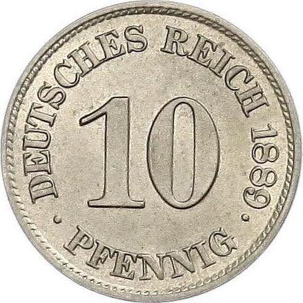 Anverso 10 Pfennige 1889 E "Tipo 1873-1889" - valor de la moneda  - Alemania, Imperio alemán