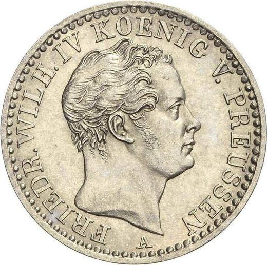 Anverso 1/6 tálero 1843 A - valor de la moneda de plata - Prusia, Federico Guillermo IV