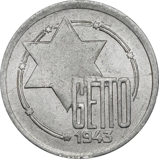 Obverse 10 Mark 1943 "Litzmannstadt Ghetto" Aluminum -  Coin Value - Poland, German Occupation