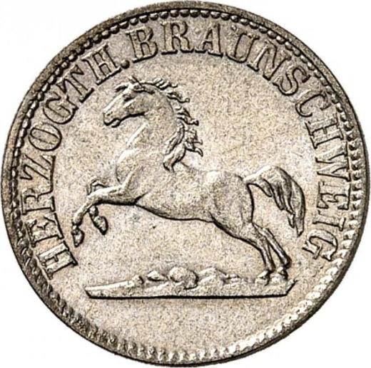 Anverso Medio grosz 1858 - valor de la moneda de plata - Brunswick-Wolfenbüttel, Guillermo