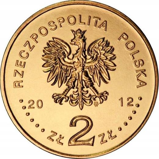 Аверс монеты - 2 злотых 2012 года MW "Чемпионат Европы по футболу - ЕВРО 2012" - цена  монеты - Польша, III Республика после деноминации