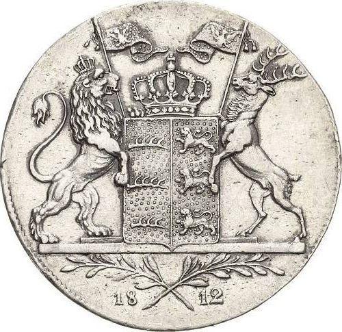 Реверс монеты - Талер 1812 года I.L.W. - цена серебряной монеты - Вюртемберг, Фридрих I Вильгельм