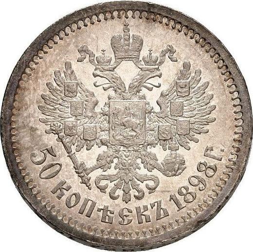 Reverso 50 kopeks 1898 (АГ) - valor de la moneda de plata - Rusia, Nicolás II
