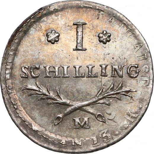 Rewers monety - 1 szeląg 1812 M "Danzig" Srebro - cena srebrnej monety - Polska, Wolne Miasto Gdańsk