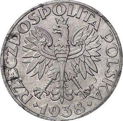 Аверс монеты - Пробные 10 злотых 1938 года Алюминий - цена  монеты - Польша, II Республика