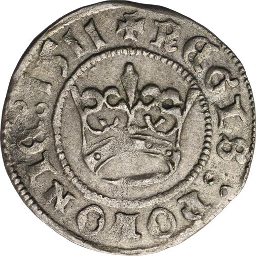 Аверс монеты - Полугрош (1/2 гроша) 1511 года - цена серебряной монеты - Польша, Сигизмунд I Старый