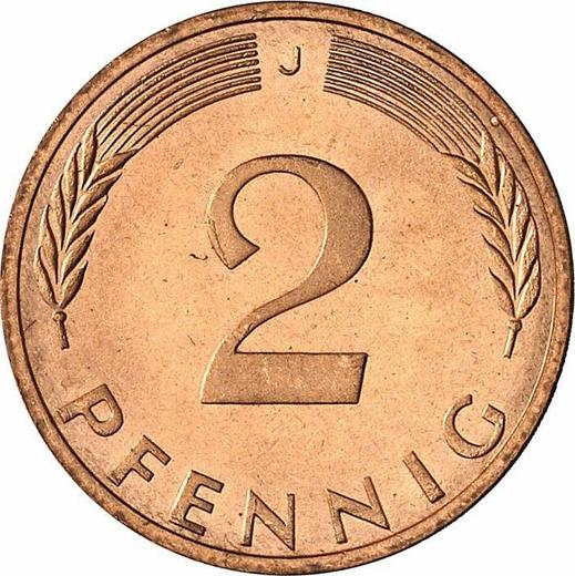 Аверс монеты - 2 пфеннига 1976 года J - цена  монеты - Германия, ФРГ
