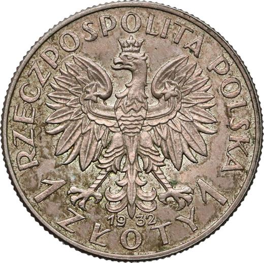 Avers Probe 1 Zloty 1932 "Polonia" Silber - Silbermünze Wert - Polen, II Republik Polen