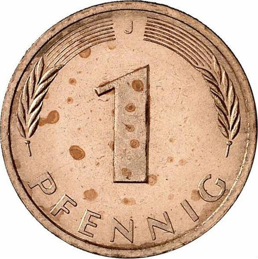 Аверс монеты - 1 пфенниг 1982 года J - цена  монеты - Германия, ФРГ