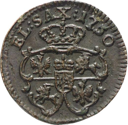 Reverso Szeląg 1750 "de corona" - valor de la moneda  - Polonia, Augusto III