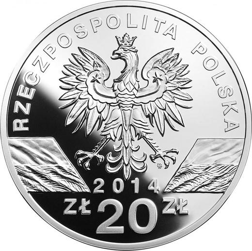 Аверс монеты - 20 злотых 2014 года MW "Польский коник" - цена серебряной монеты - Польша, III Республика после деноминации