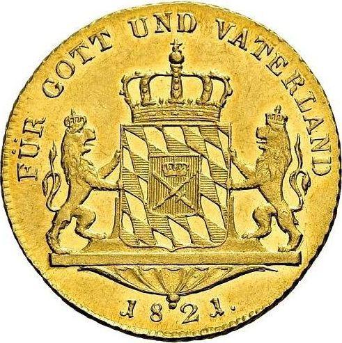 Rewers monety - Dukat 1821 "Typ 1807-1825" - cena złotej monety - Bawaria, Maksymilian I