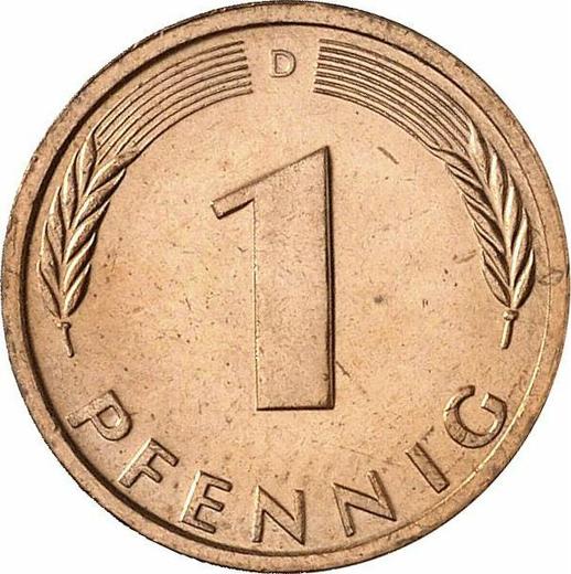 Аверс монеты - 1 пфенниг 1986 года D - цена  монеты - Германия, ФРГ