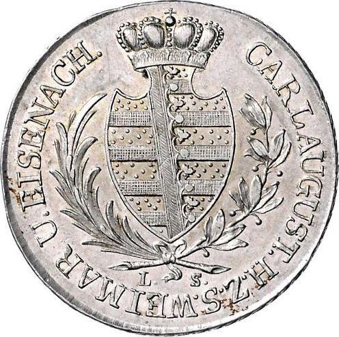Anverso Medio tálero 1813 LS - valor de la moneda de plata - Sajonia-Weimar-Eisenach, Carlos Augusto