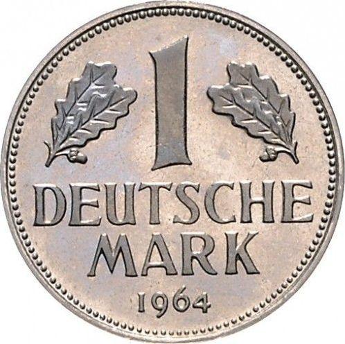 Anverso 1 marco 1964 G - valor de la moneda  - Alemania, RFA