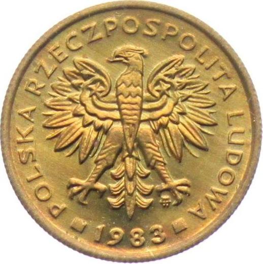 Аверс монеты - 2 злотых 1983 года MW - цена  монеты - Польша, Народная Республика
