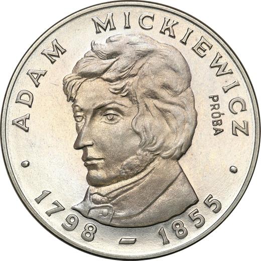Reverso Pruebas 100 eslotis 1978 MW "Bicentenario de Adam Mickiewicz" Níquel Sin rizo - valor de la moneda  - Polonia, República Popular