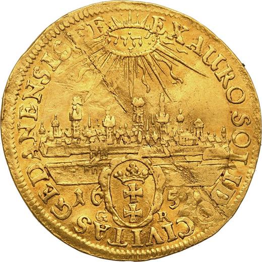 Реверс монеты - Донатив 2 дуката 1651 года GR "Гданьск" - цена золотой монеты - Польша, Ян II Казимир