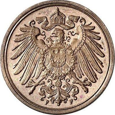 Reverso 1 Pfennig 1905 F "Tipo 1890-1916" - valor de la moneda  - Alemania, Imperio alemán