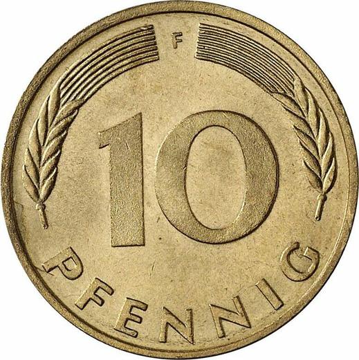 Аверс монеты - 10 пфеннигов 1975 года F - цена  монеты - Германия, ФРГ