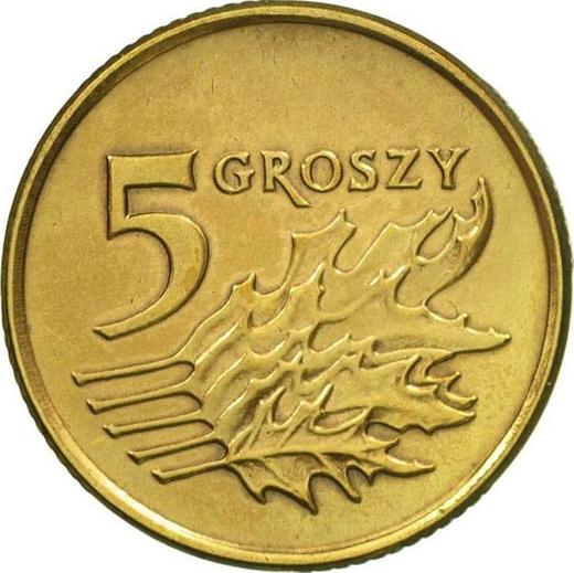 Реверс монеты - 5 грошей 1992 года MW - цена  монеты - Польша, III Республика после деноминации