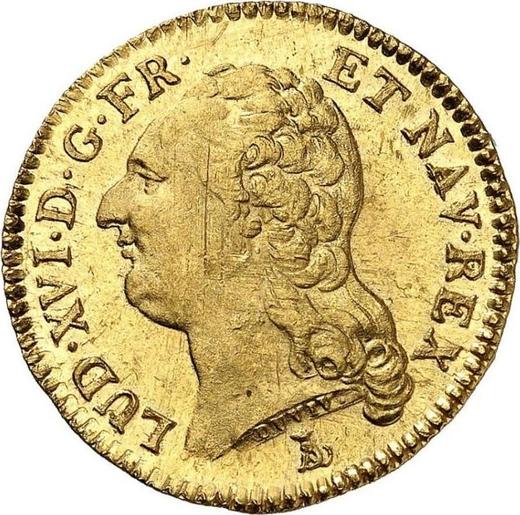 Аверс монеты - Луидор 1786 года T Нант - цена золотой монеты - Франция, Людовик XVI