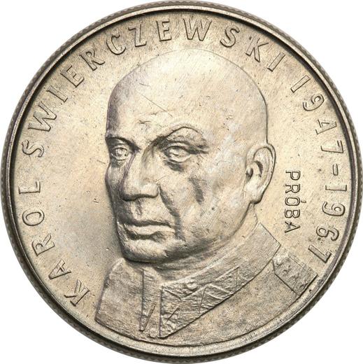 Reverso Pruebas 10 eslotis 1967 MW "General Karol Świerczewski" Níquel - valor de la moneda  - Polonia, República Popular
