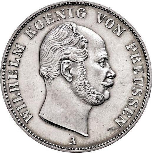 Obverse Thaler 1861 A - Silver Coin Value - Prussia, William I