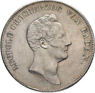 Awers monety - Talar 1837 - cena srebrnej monety - Badenia, Leopold