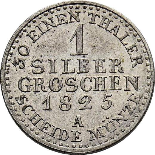 Реверс монеты - 1 серебряный грош 1825 года A - цена серебряной монеты - Пруссия, Фридрих Вильгельм III